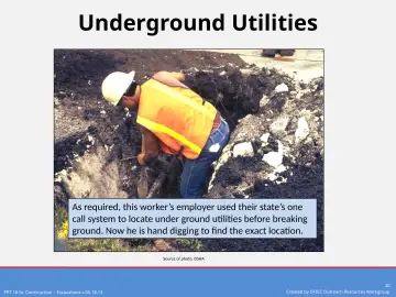 Slide 20: Underground Utilities