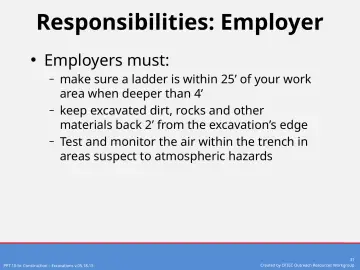 Slide 31: Responsibilities: Employer