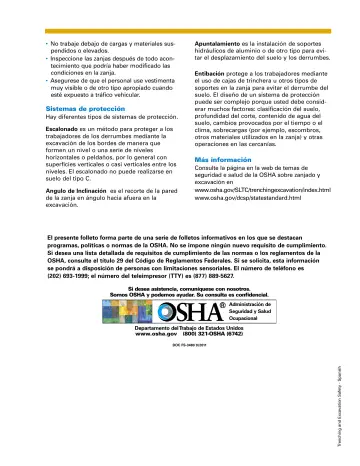 Page 2: No trabaje debajo de cargas y materiales suspendidos o elevados.