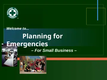 Slide 1: Planning for Emergencies