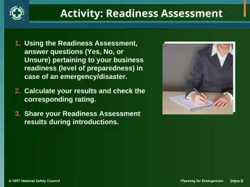 Slide 5: Activity: Readiness Assessment