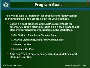Slide 7: Program Goals