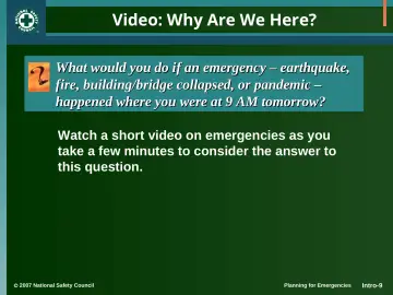 Slide 9: Video: Why Are We Here?