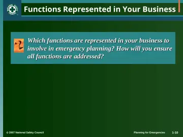 Slide 10: Functions Represented in Your Business