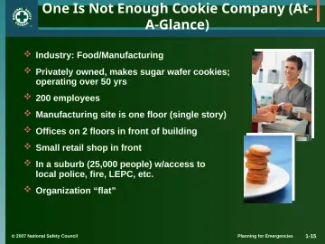 Slide 15: One Is Not Enough Cookie Company (At- A-Glance)