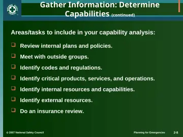 Slide 8: Gather Information: Determine Capabilities (continued)