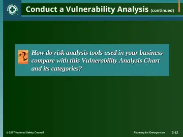 Slide 12: Conduct a Vulnerability Analysis (continued)