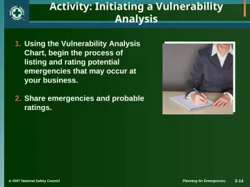 Slide 14: Activity: Initiating a Vulnerability