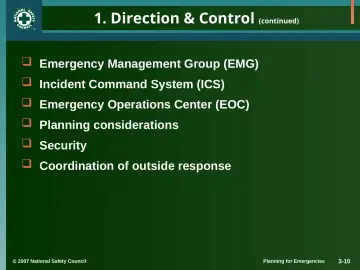 Slide 10: 1. Direction & Control (continued)