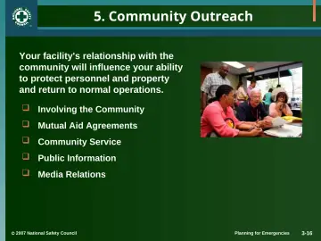 Slide 16: 5. Community Outreach