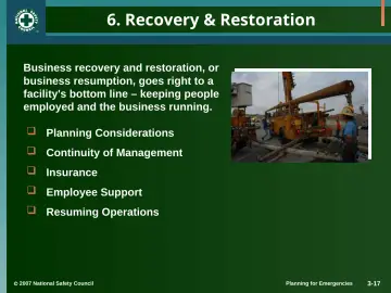 Slide 17: 6. Recovery & Restoration