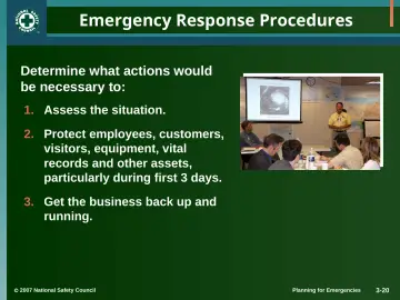 Slide 20: Emergency Response Procedures