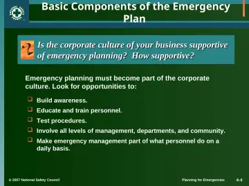 Slide 4: Basic Components of the Emergency Plan