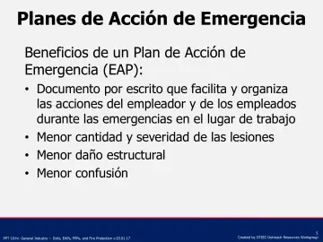Slide 5: Planes de Acción de Emergencia
