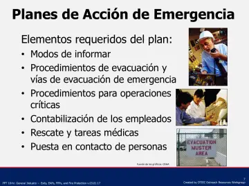 Slide 7: Planes de Acción de Emergencia