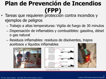 Slide 15: Plan de Prevención de Incendios (FPP)