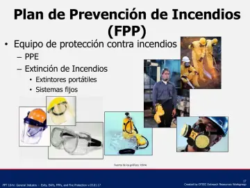 Slide 17: Plan de Prevención de Incendios (FPP)