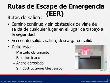 Slide 27: Rutas de Escape de Emergencia (EER)