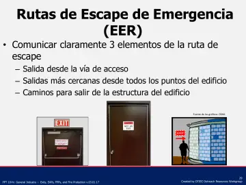 Slide 29: Rutas de Escape de Emergencia (EER)