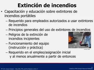 Slide 32: Extinción de incendios