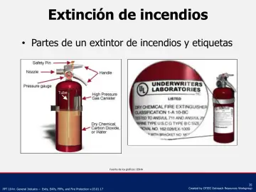 Slide 35: Extinción de incendios
