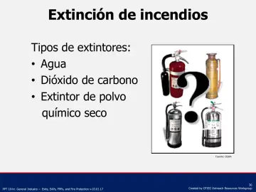 Slide 36: Extinción de incendios
