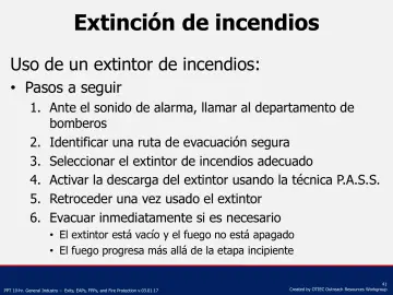 Slide 41: Extinción de incendios