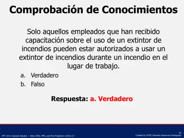 Slide 49: Comprobación de Conocimientos