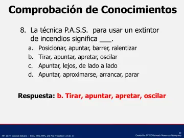 Slide 53: Comprobación de Conocimientos
