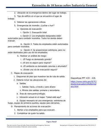 Page 7: 2. Ubicación de la emergencia dentro del lugar de trabajo.