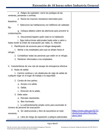 Page 9: d. Peligro de explosión: cierre los postigos de las ventanas, persianas o cortinas.