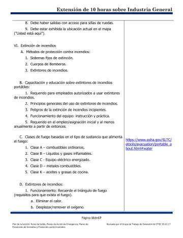 Page 11: 8. Debe haber salidas con acceso para sillas de ruedas.