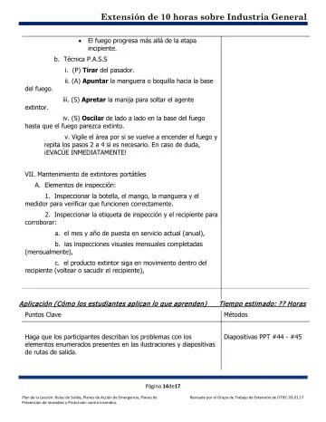 Page 14: El fuego progresa más allá de la etapa incipiente.