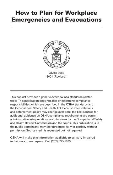 Page 2: How to Plan for Workplace Emergencies and Evacuations