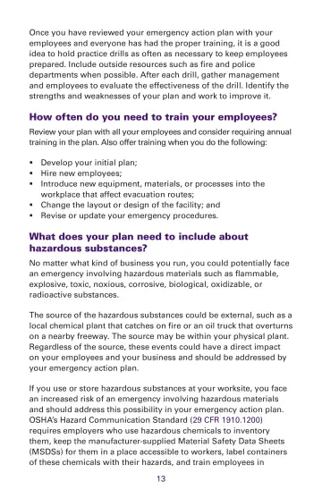 Page 13: How often do you need to train your employees?