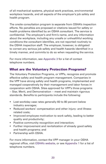 Page 20: What are the Voluntary Protection Programs?