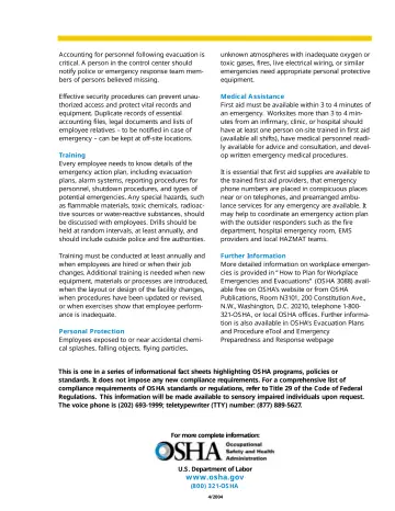 Page 2: Accounting for personnel following evacuation is critical. …
