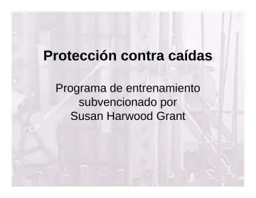 Slide 1: Protección contra caídas