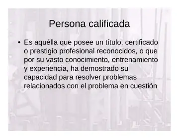 Slide 24: Persona calificada