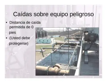 Slide 26: Caídas sobre equipo peligroso