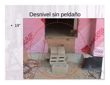 Slide 27: Desnivel sin peldaño