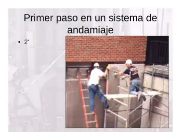 Slide 28: Primer paso en un sistema de andamiaje