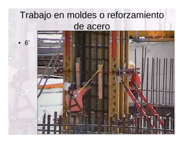 Slide 29: Trabajo en moldes o reforzamiento de acero