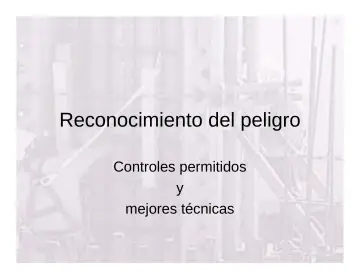 Slide 50: Reconocimiento del peligro