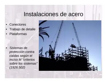 Slide 54: Instalaciones de acero