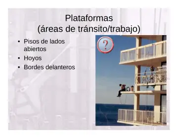 Slide 59: Plataformas (áreas de tránsito/trabajo)