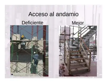 Slide 73: Acceso al andamio