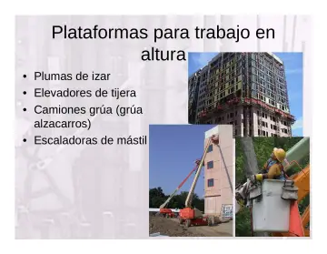 Slide 80: Plataformas para trabajo en altura