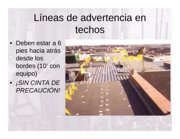 Slide 88: Líneas de advertencia en techos