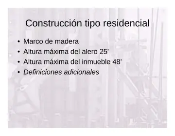 Slide 92: Construcción tipo residencial